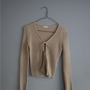 Debut Tie Front Long Sleeve Top